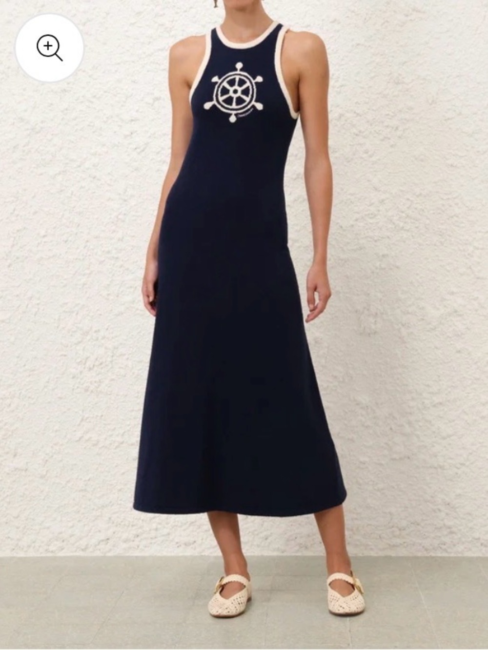 NWT Zimmerman Scarborough Nautical Maxi Navy Dress Size US 6 FR 38